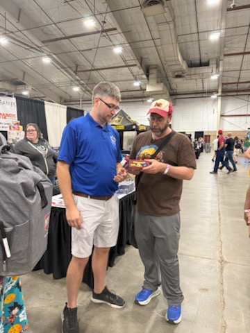 Caleb of King of Games of Miles City asked if Beauty Pageantt was the game he play tested years ago. Still working on that one. Fun Con