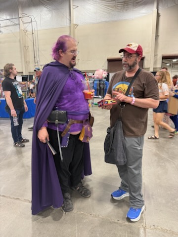 Meeting familiar people like Curtis Rose. This is his first time seeing Beauty Pageant. Curtis plans to blind play test it for me.