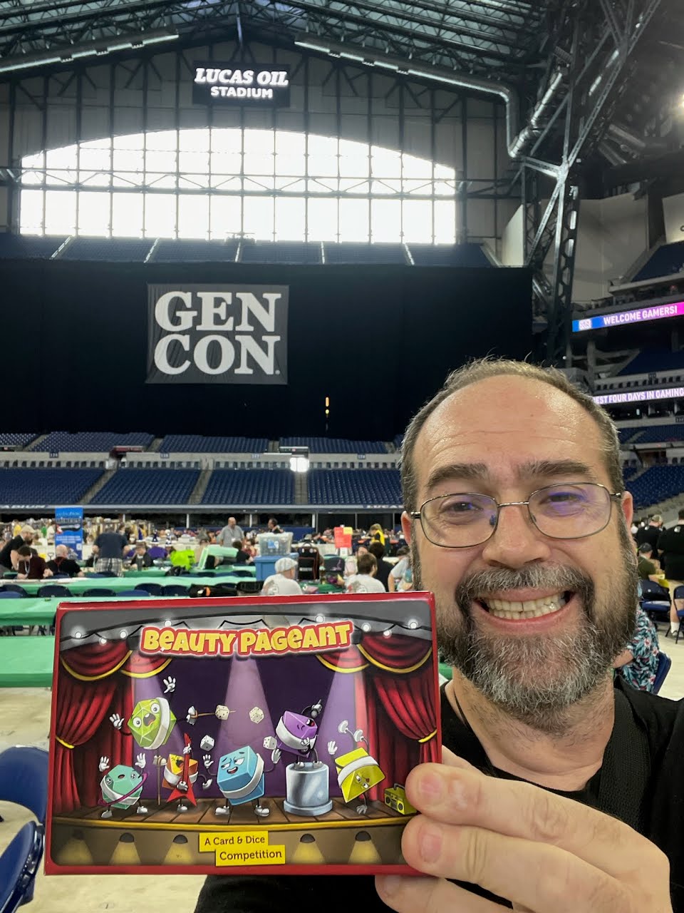 Lucas Oil Stadium. Gen Con 2024. As close to the 50 yard line as I could get and still get the picture I wanted